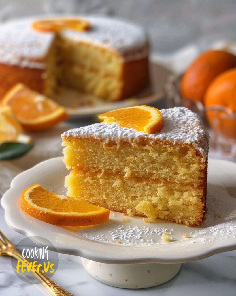 a slice pf Orange Cake