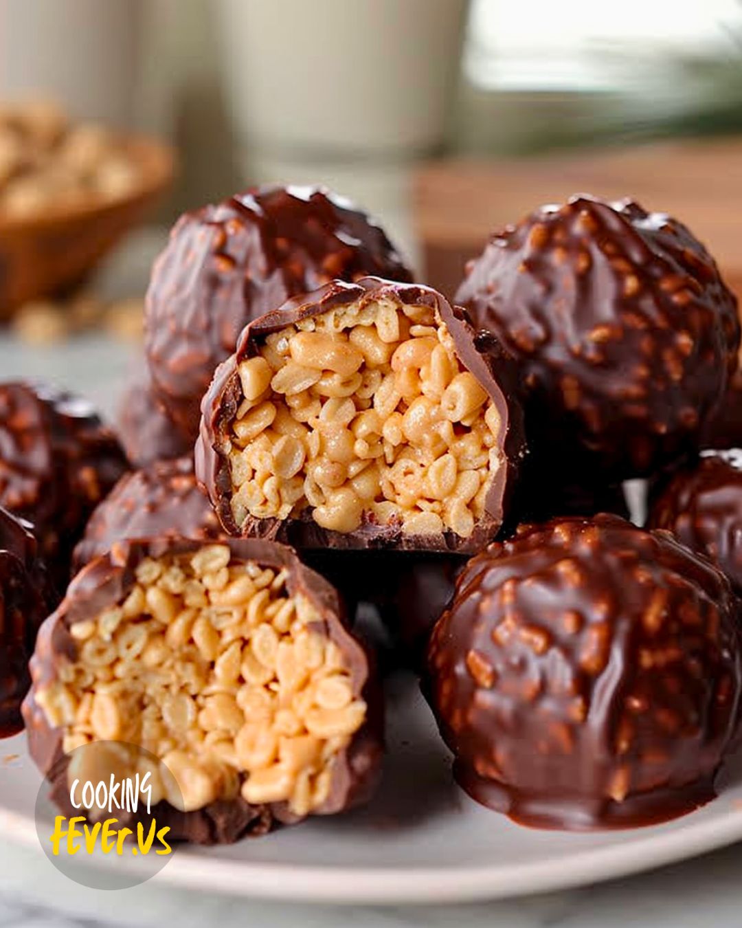 Peanut Butter Balls with Rice Krispies Recipe