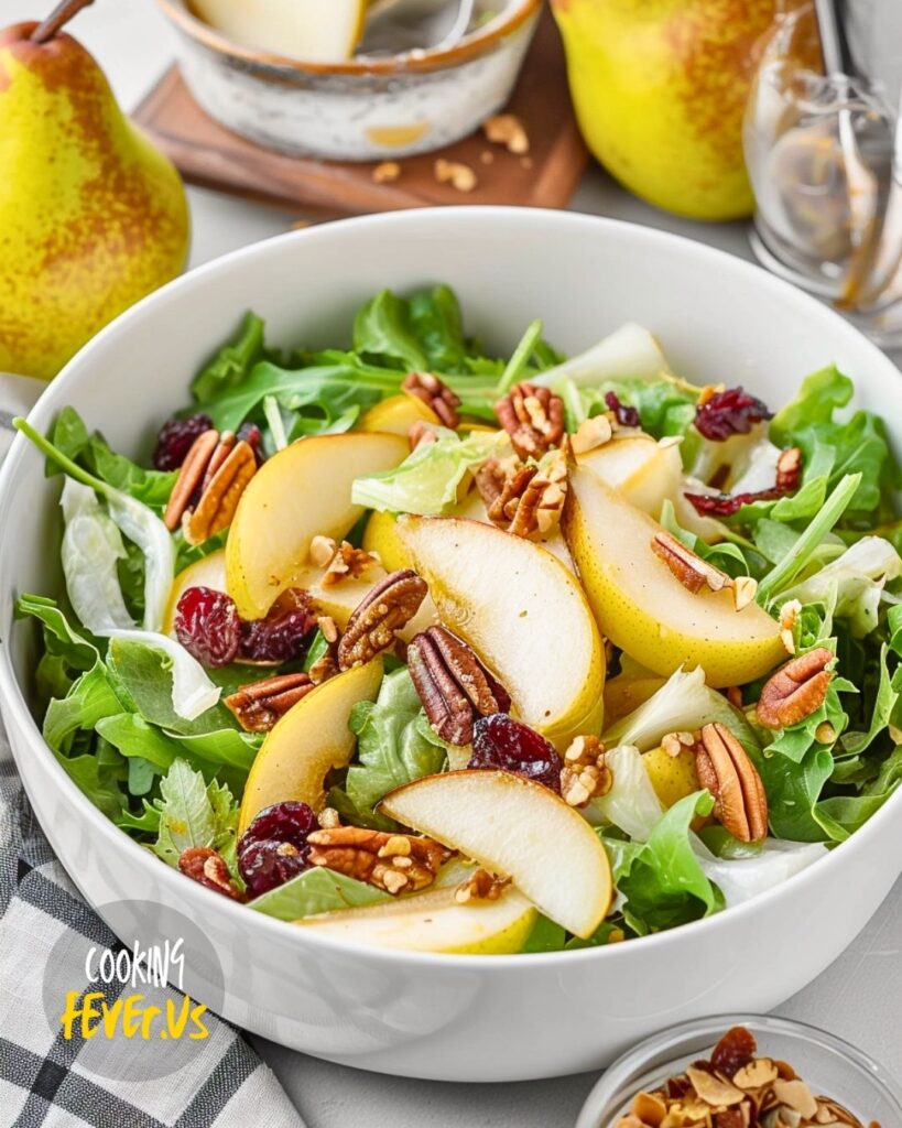 Serving Pear & Walnut Salad