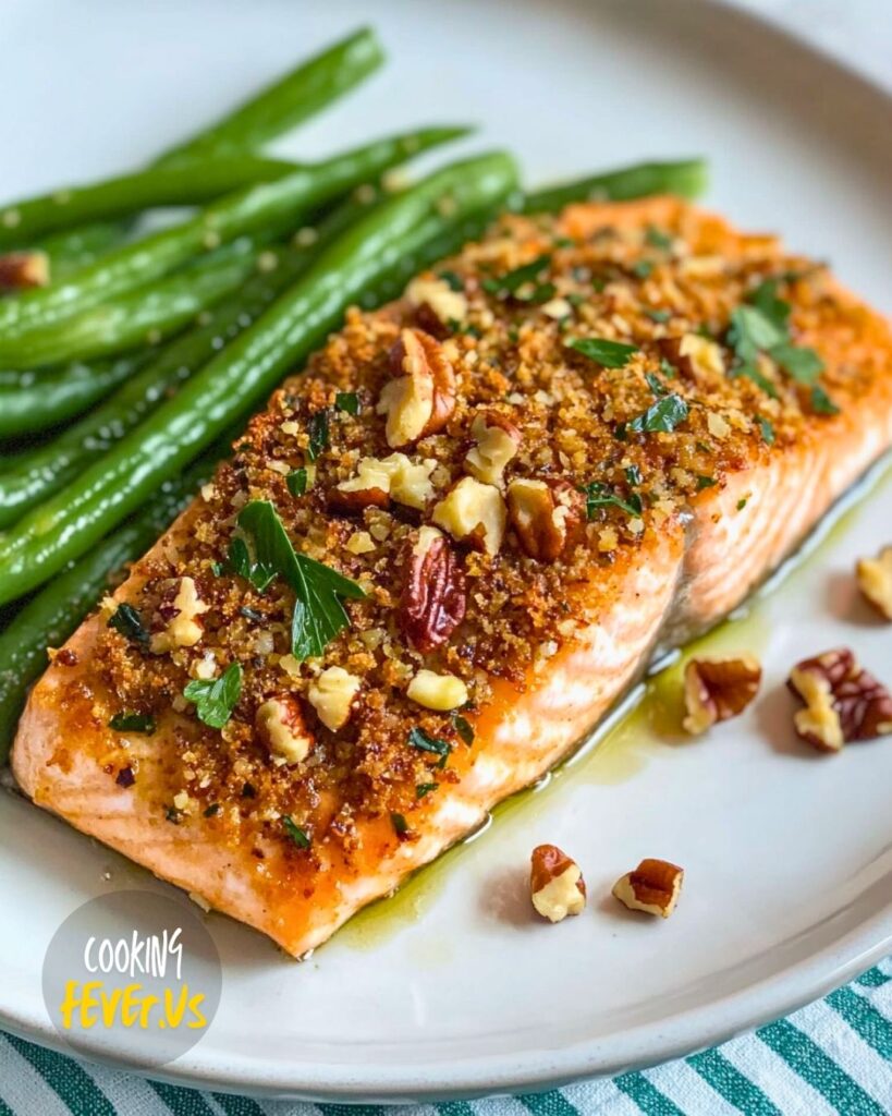 preparing Pecan Crusted Salmon