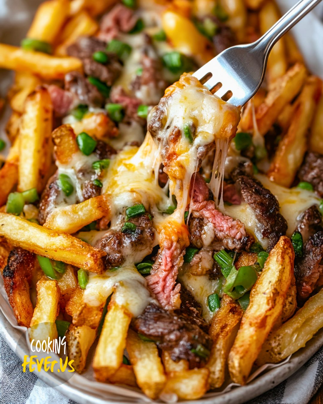 Philly Cheesesteak Loaded Fries Recipe