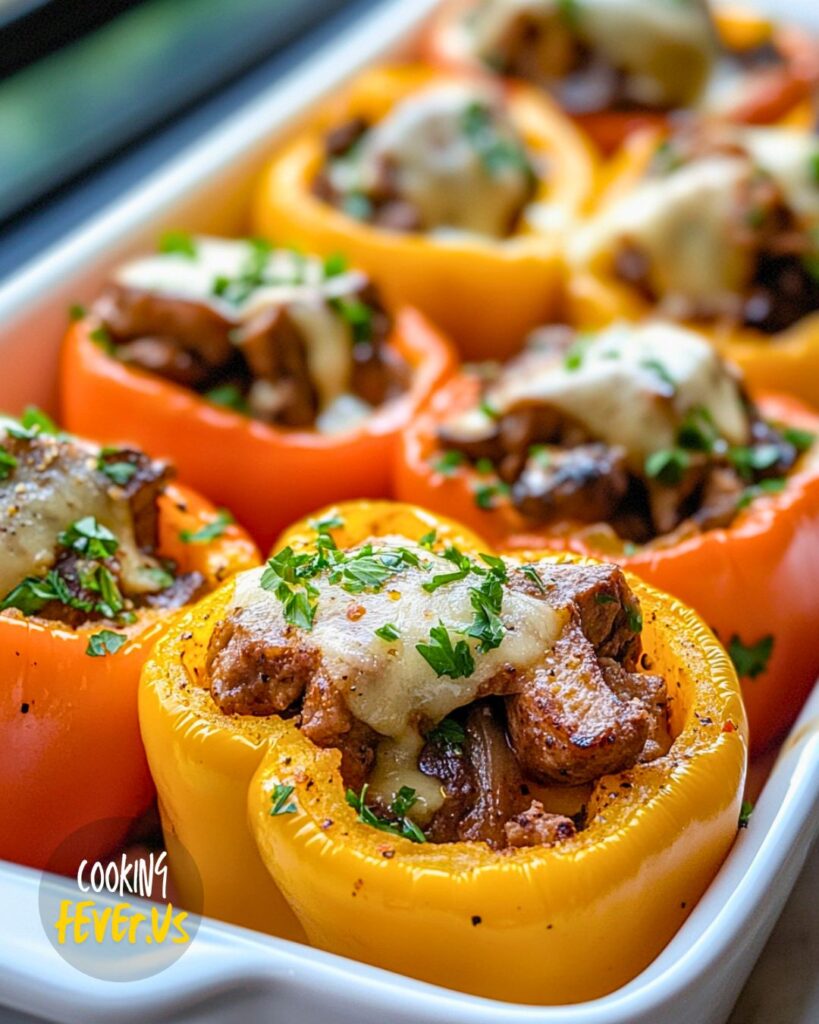 Philly Cheesesteak Stuffed Peppers Recipe