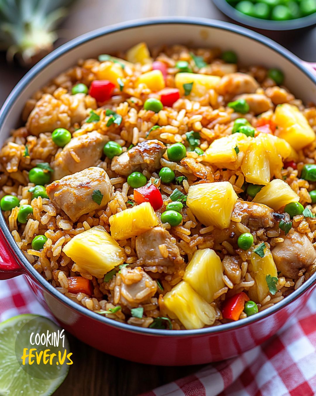 making Pineapple Chicken and Rice