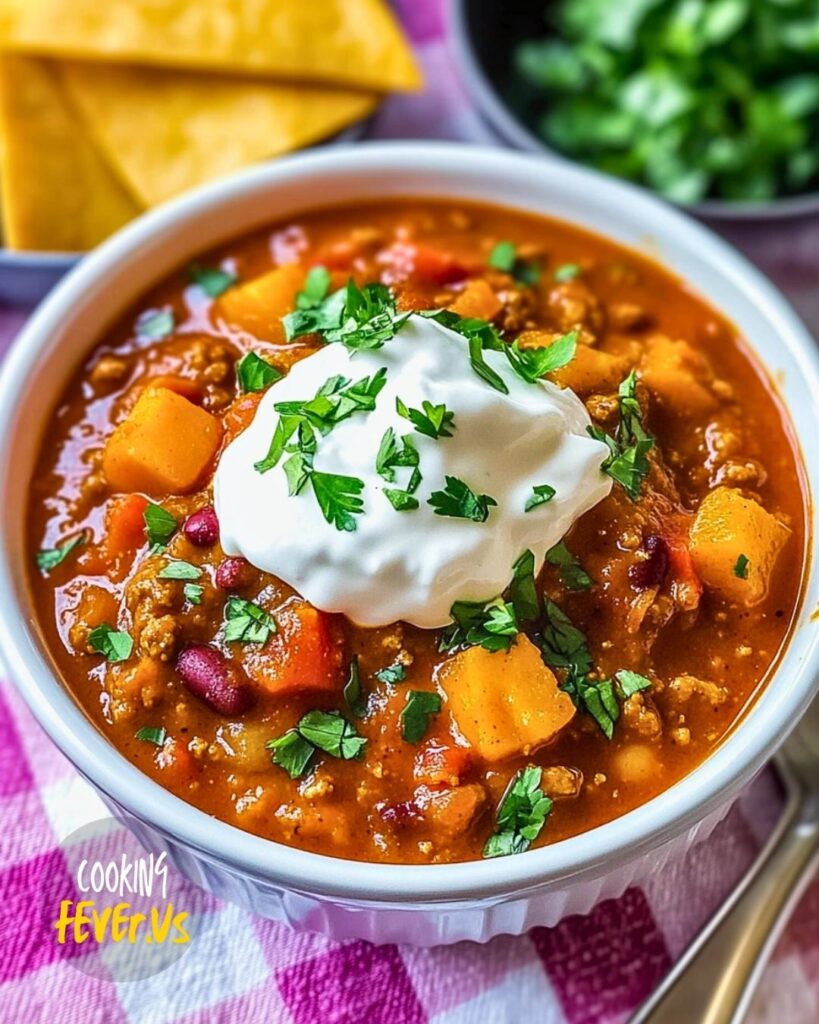 Preparing Pumpkin Chili