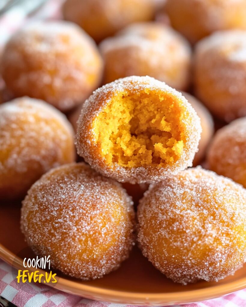 MakingPumpkin Donut Holes