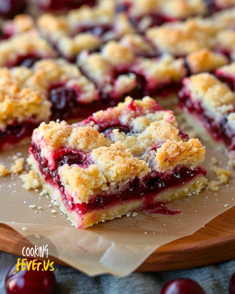 Making Red Tart Cherry Pie Bars