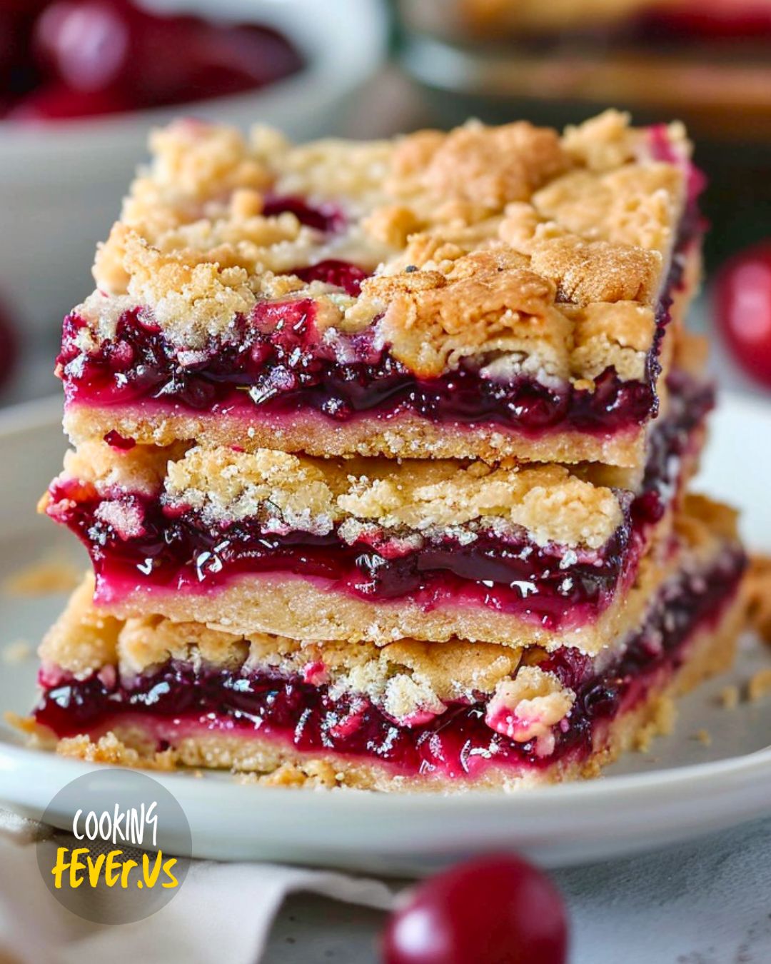 Red Tart Cherry Pie Bars