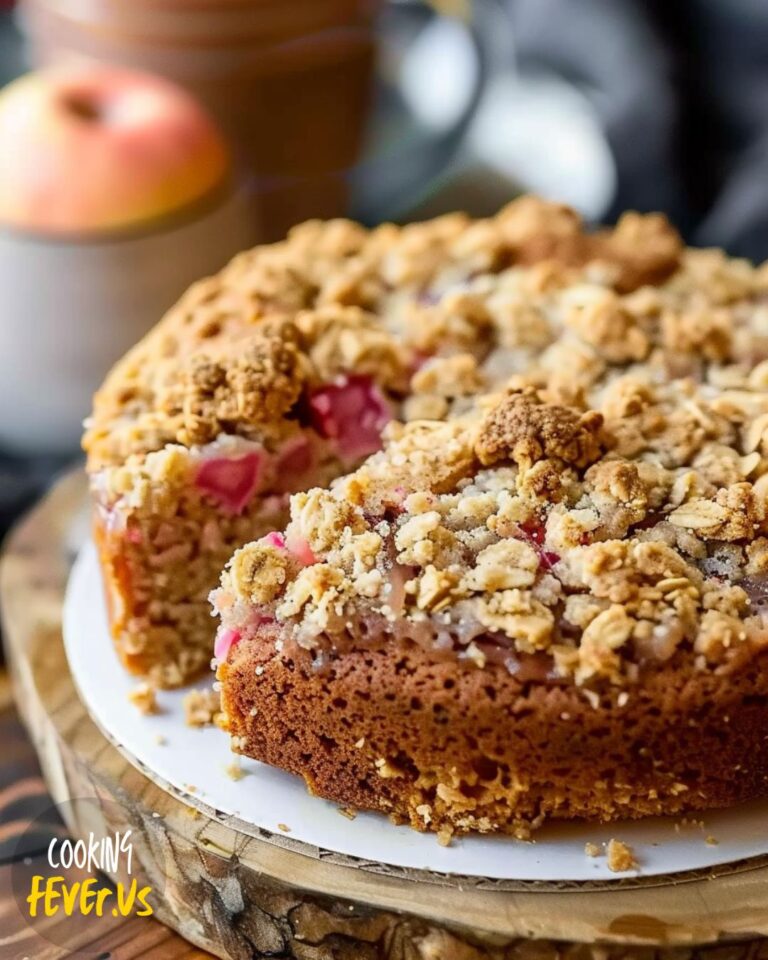 Rhubarb Streusel Coffee Cake