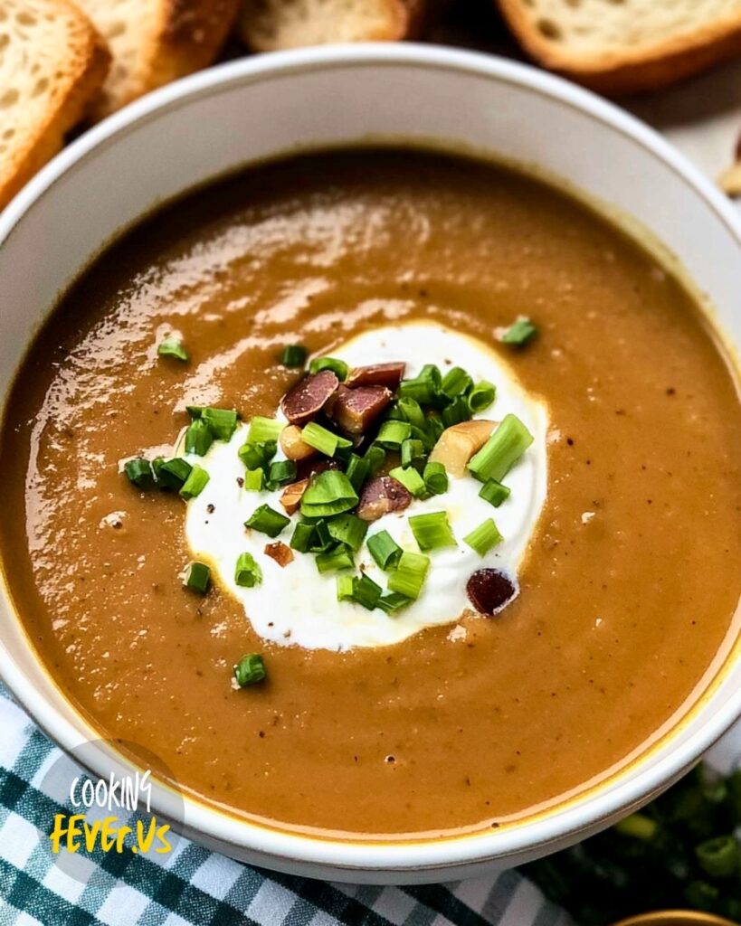 Making Roasted Chestnut Soup