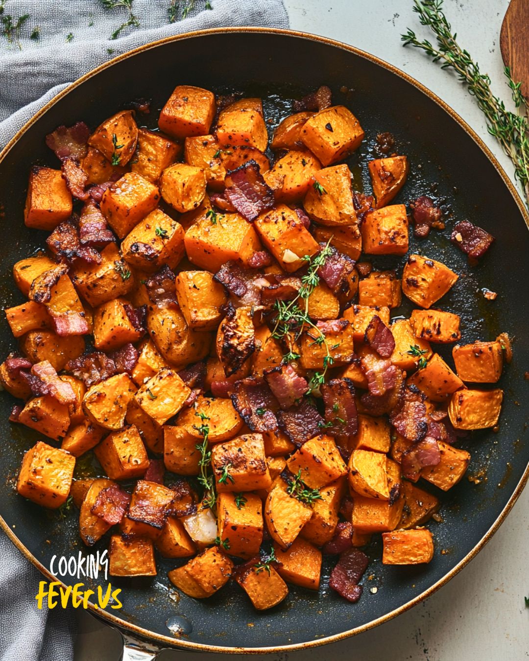 Roasted Sweet Potatoes and Bacon Recipe