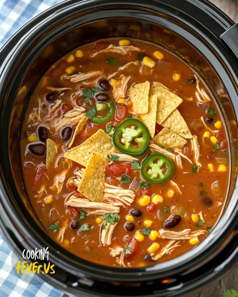 Slow Cooker Chicken Tortilla Soup Making