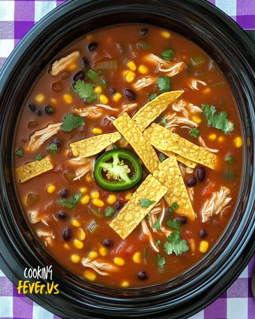 Slow Cooker Chicken Tortilla Soup Recipe