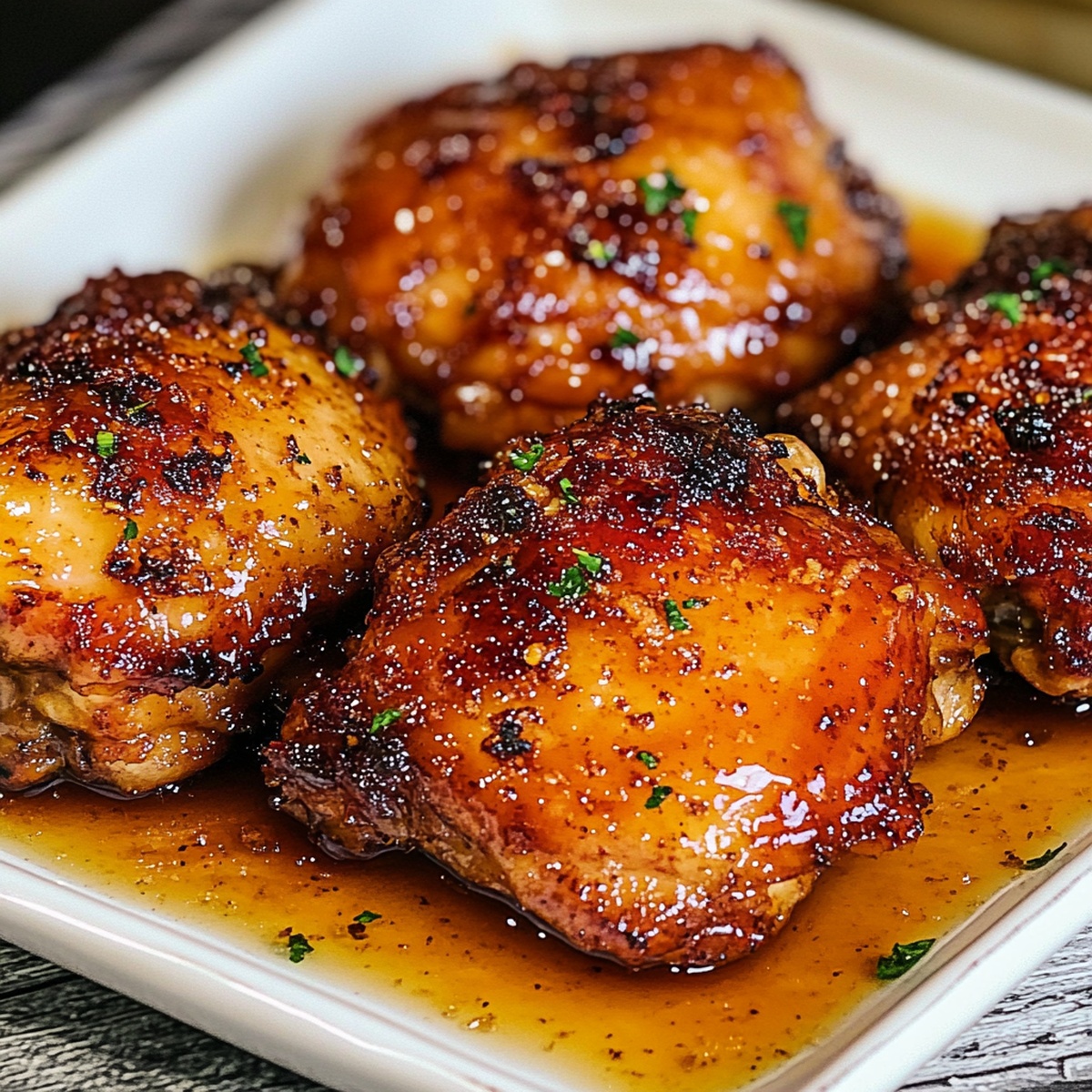 Spicy Honey - Glazed Chicken Thighs Recipe