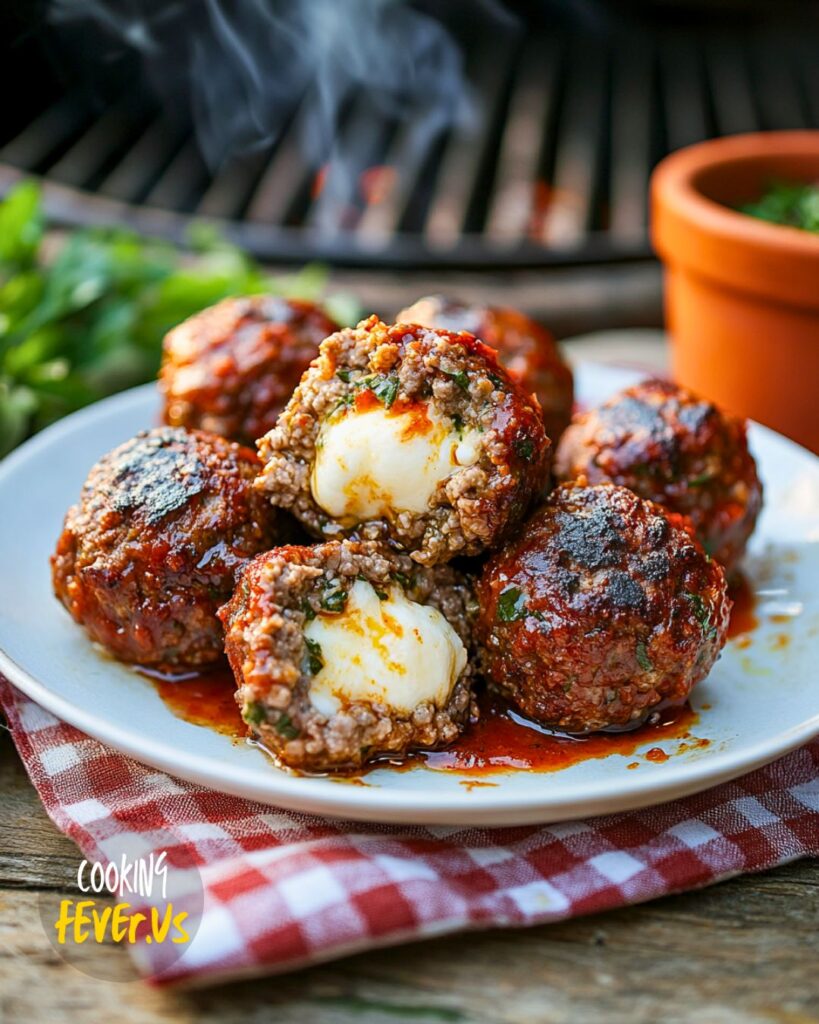 Spicy Mozzarella-Stuffed Meatballs Recipe