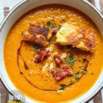 Spicy Pumpkin Soup & Grilled Cheese Croutons Recipe