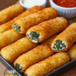 Spinach Dip Mozzarella Sticks Recipe