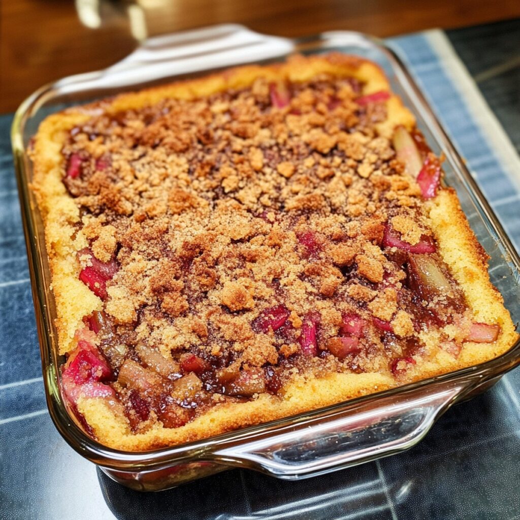 Spring Rhubarb Coffee Cake