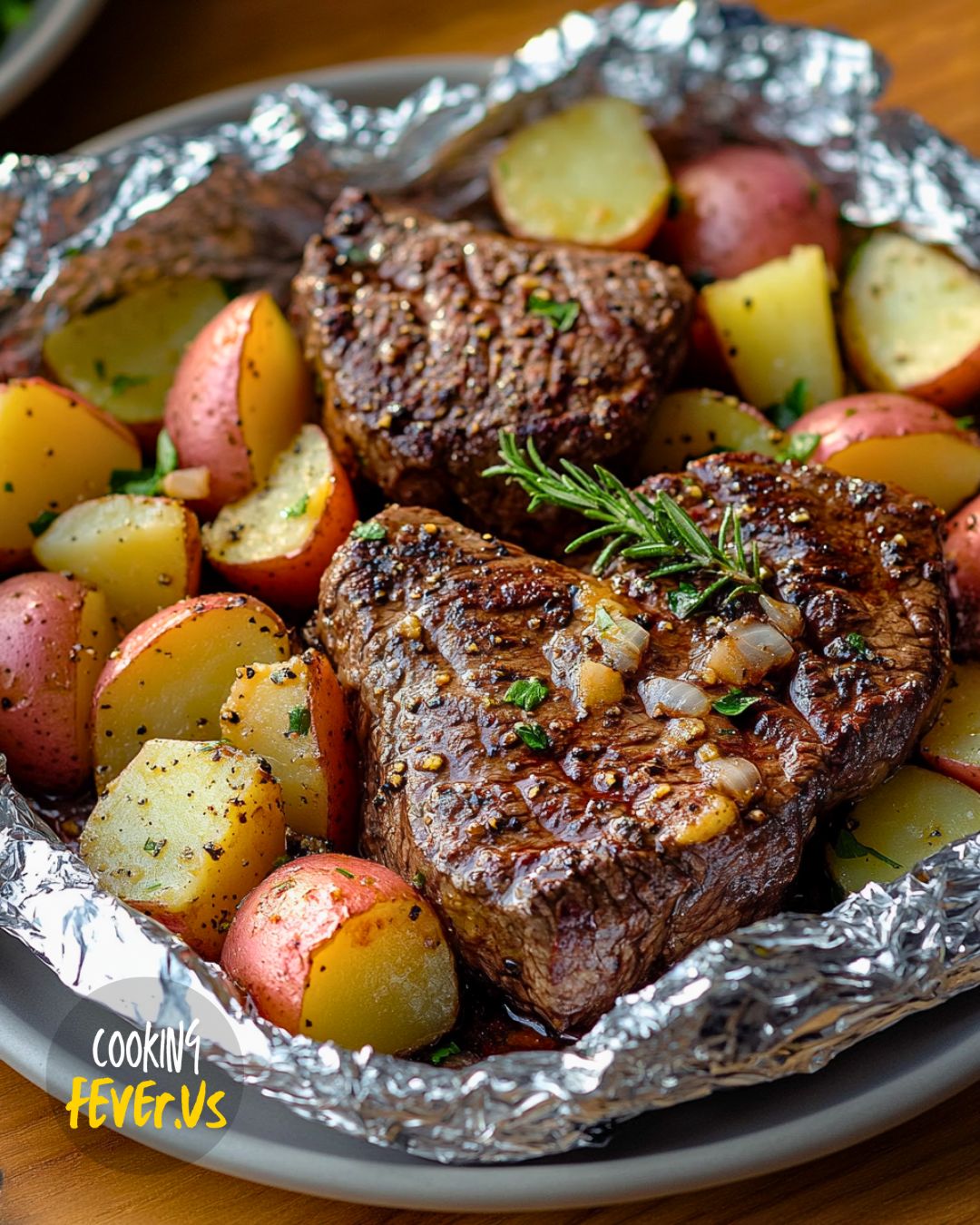 Steak and Potato Foil Packs Recipe