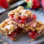 Strawberry Rhubarb Crumb Bars