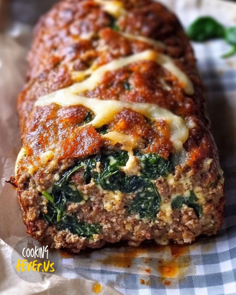 Making Stuffed Meatloaf With Spinach And Cheese