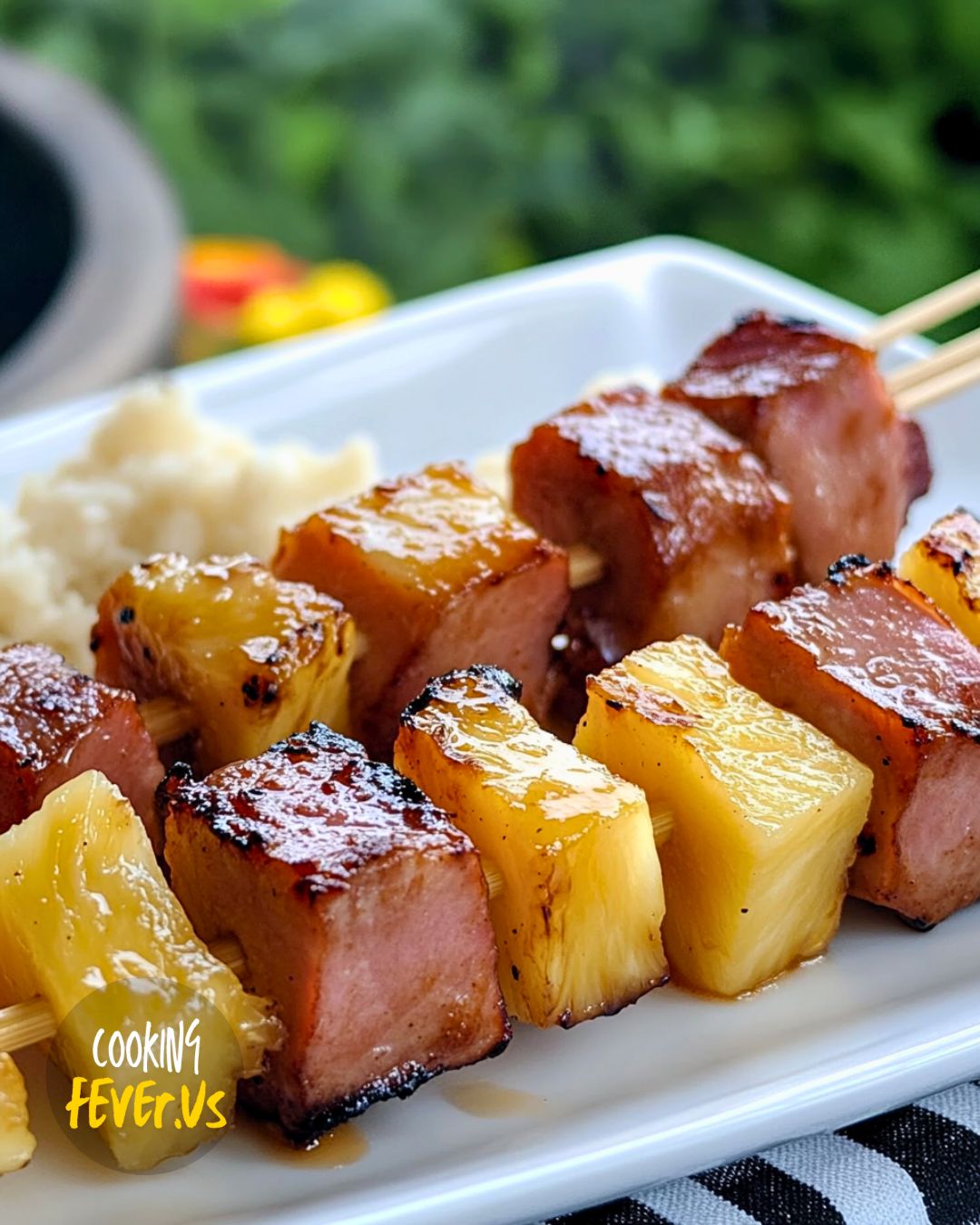 Sweet and Sour Ham and Pineapple Skewers