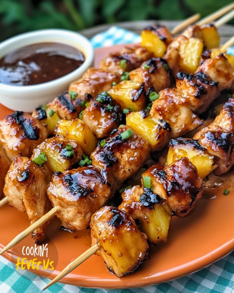 Teriyaki Chicken and Pineapple Skewers Recipe