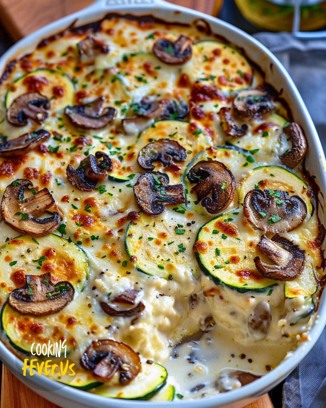 Zucchini Alfredo Bake