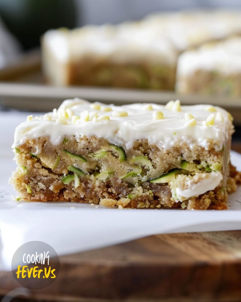 Making Zucchini Bars with Cream Cheese Frosting