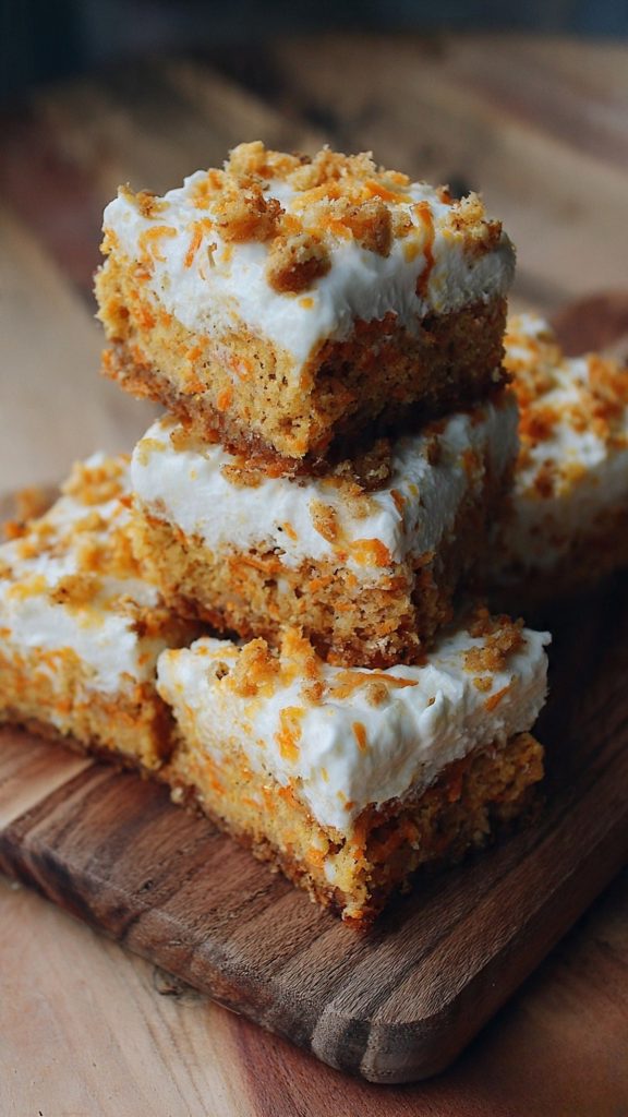 Carrot Cake Bars with Greek Yogurt Frosting