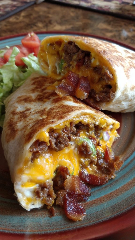 Loaded Bacon Cheeseburger Burrito
