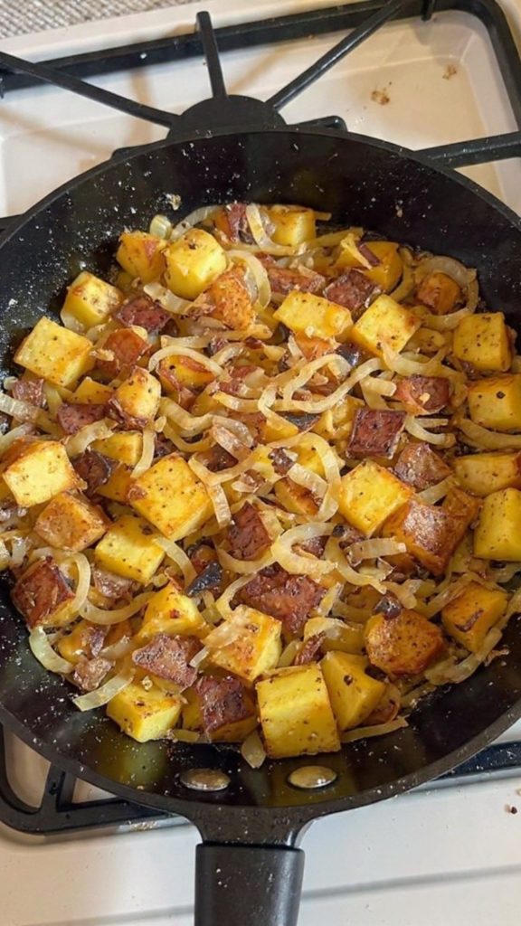 Pan Fried Potatoes And Onions | Crispy 20-Minute Side
