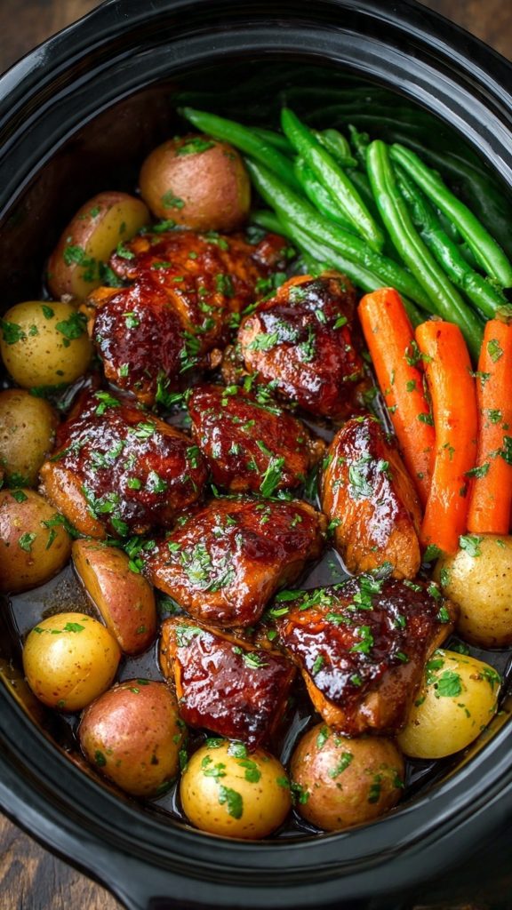 Slow Cooker Honey Garlic Chicken | Set-and-Forget Weeknight Meal